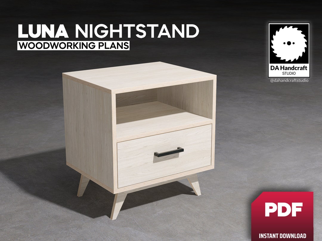 DIY Luna Nightstand Professional Woodworking Plans Easy to Build