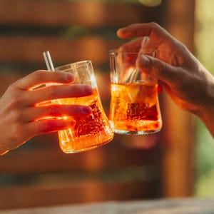 Aperol Spritz Glass - fun & sustainable - the perfect gift idea in a nice box - 1 piece WITHOUT glass straw image 3