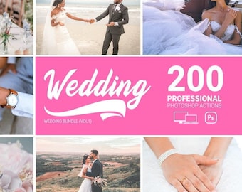 200 Wedding Photoshop Actions: Elegant Photo Editing (ATN)