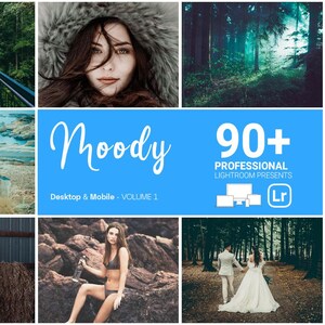 90+ MOODY Lightroom Presets Bundle, Instagram, Bloggers, Influencers, Mobile and Desktop, Dark Black Preset, Nature, Travel Blogger