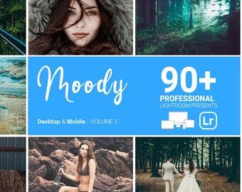 Moody Lightroom Presets Bundle: Mobile & Desktop (90+ Presets) (Digital Download