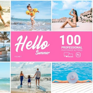 100 Summer Photo Effects: Beach & Travel Photoshop Actions (ATN)