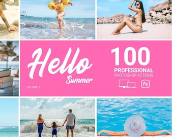 100 Summer Photo Effects: Beach & Travel Photoshop Actions (ATN)