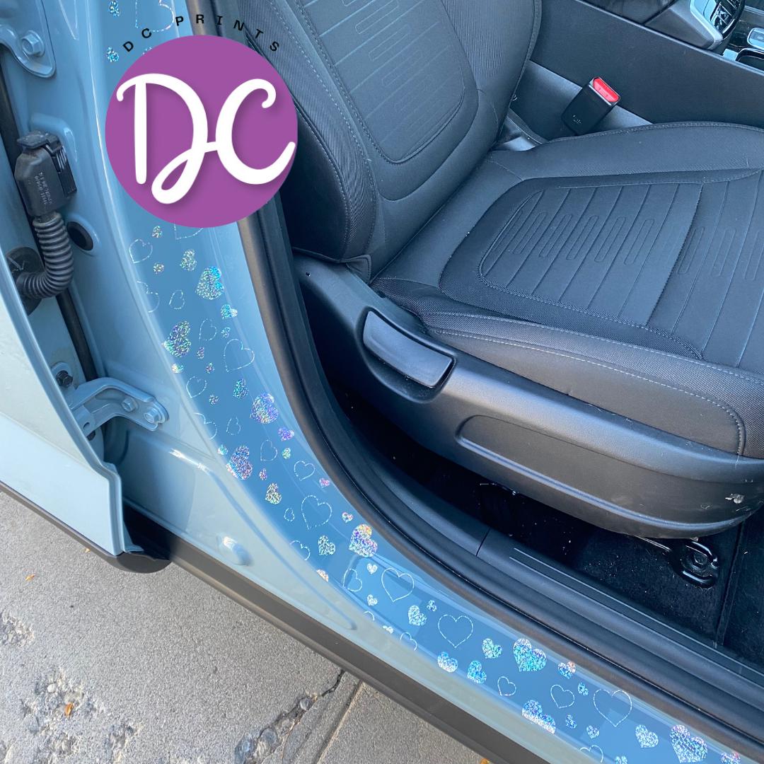 Hearts Car Door Decal: Vinyl Sticker, Car Accessories