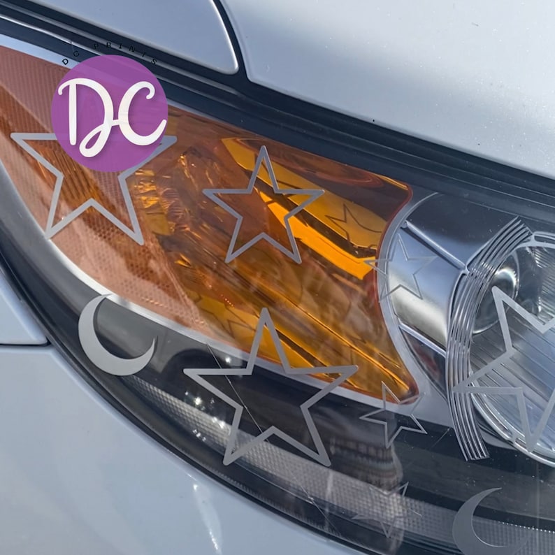 Stars and Moon Tail Light Car Decal Head Light Decal Vinyl Etsy