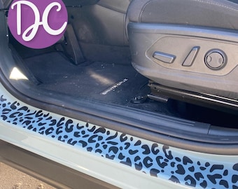 Leopard Print Car Door Decal: Vinyl Sticker Car Accessories