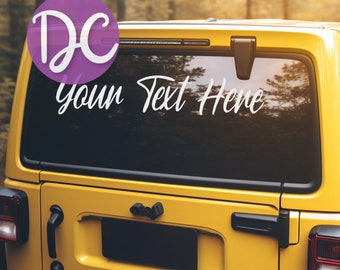Custom Text Car Decal: Windshield Banner, Vinyl Sticker