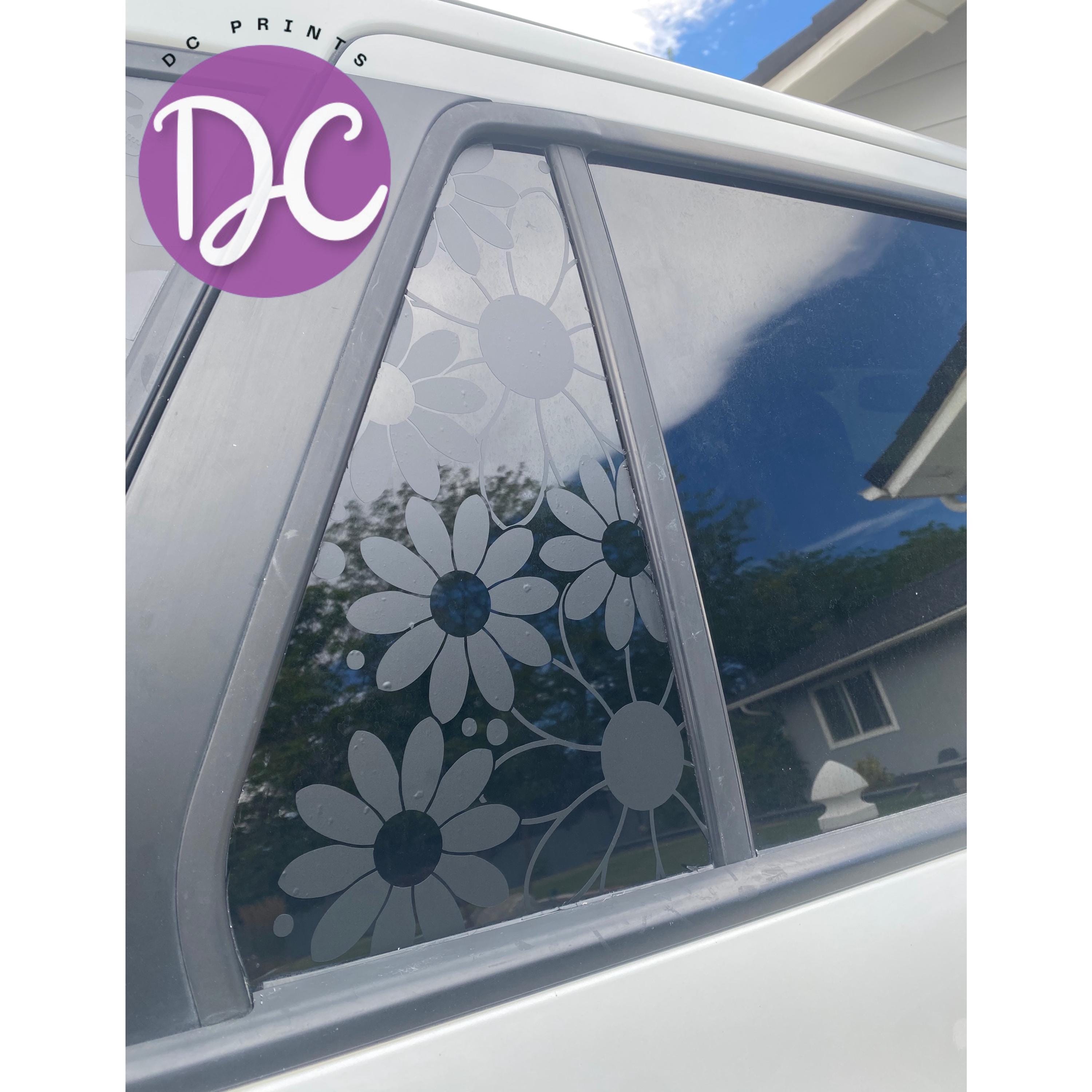 Orange Daisy Flower Vinyl Decal Sticker - 4"x4" For Laptop, Car, Window, Wall