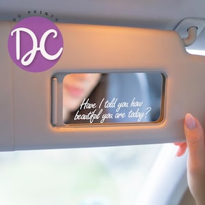 Heb ik je verteld hoe mooi je vandaag bent Autosticker, sticker achteruitkijkspiegel, vinylsticker, auto-accessoires, autodecor, set van 2