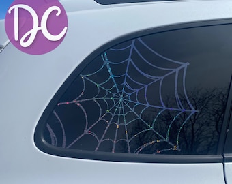 Spider Web Car Decal: Vinyl Window Sticker