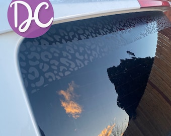 Leopard Print Car Decal: Windshield Banner Vinyl Sticker