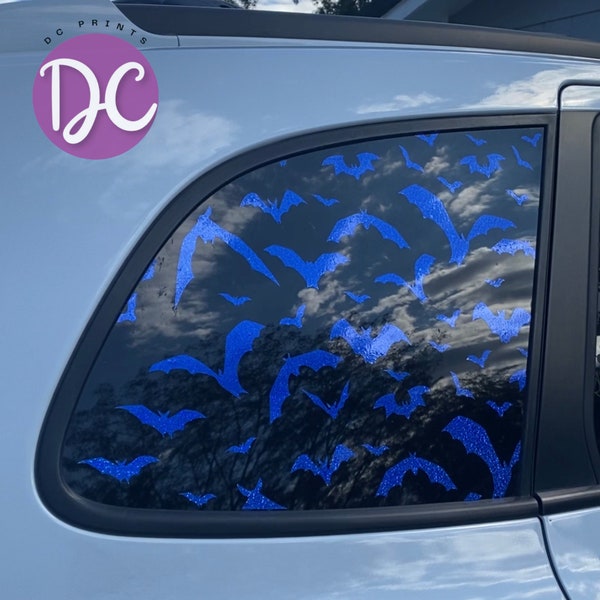 Bats Car Decal, Car Window Decal, Vinyl Decal Sticker, Rear Window Decal, Quarter Window Decal, Car Accessories, Car Decor