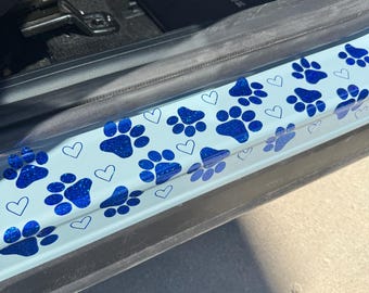 Paw Prints Car Decal: Door Panel Vinyl Sticker