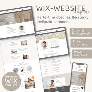 Wix Website Template - Website Vorlage "Life-Balance" für Coaching & Beratung von VanillDesign, Website selbst erstellen. Hauptbild.