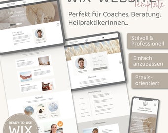 Wix Website Template - Perfect Wix website template for coaches, consultants & service providers, user-friendly, practical and aesthetic