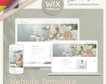Website template for alternative practitioners, Ayurveda, massage - Professional Wix website template, aesthetic & practical, ready-to-use