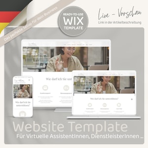 Wix website template perfect for Virtual Assistants & Service Providers - Create your own website Ready-to-use website template