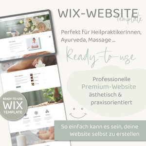 Wix Website Template Coaching - Website Vorlage für HeilpraktikerInnen, Coaches  und Selbstständige von VanillDesign. Website selbst erstellen - Wix Website Theme kaufen. Ready-to-use Wix Website Template - easy webdesign!