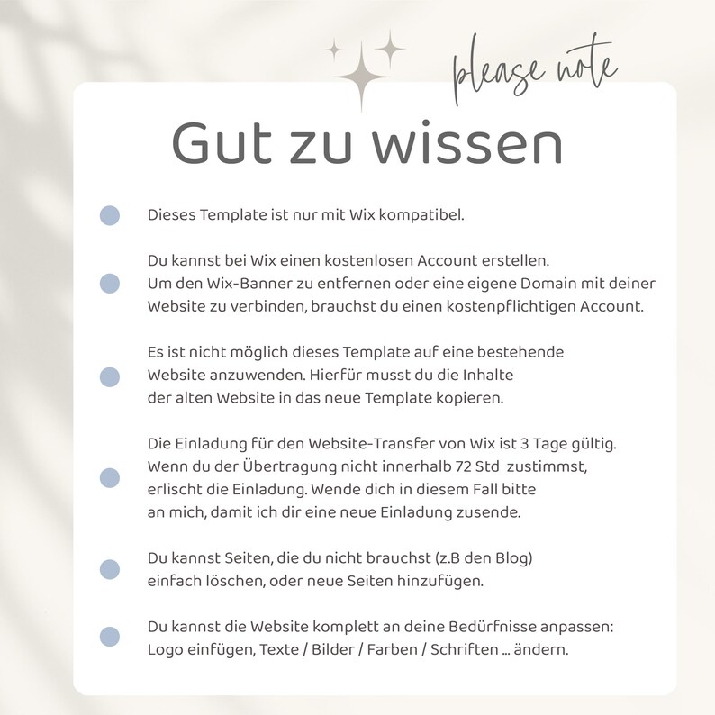 Wix Website Template - Website Vorlage "Life-Balance" für Coaching & Beratung von VanillDesign, Website selbst erstellen. Zusatzinformationen zum Kauf von Wix Templates.