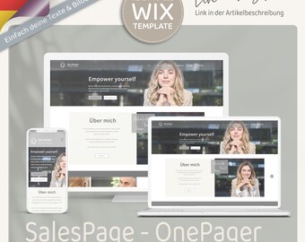 Page d'atterrissage à fort taux de conversion - Modèle de site web Wix - pour séminaires, cours, coachs, consultants et prestataires de services : pratique et élégante