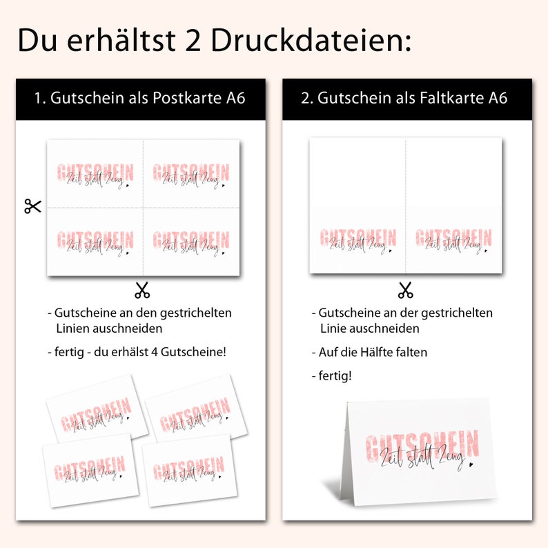 Zeit Statt Zeug Geschenkbox - Kreative Geldgeschenk Verpackung