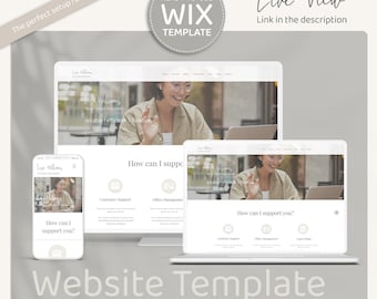 Modern Wix website template for virtual assistants & service providers, create your own website with this ready-to-use Wix Theme, Blog incl.