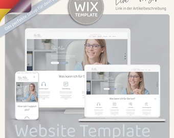 Wix website template for virtual assistants & service providers - create your own website with this modern ready-to-use website template
