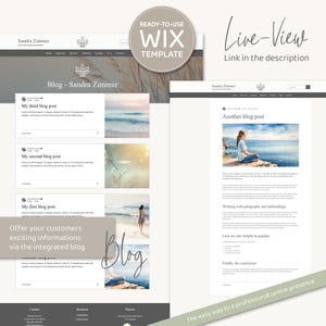 Wix Website Template - Professional webdesign for life-coaches, therapists & service providers, user-friendly, practice-oriented, aesthetic - blog included