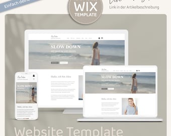 Professional Wix website template for coaching, consulting & service providers, 5+ pages, practical coaching website, easily customizable