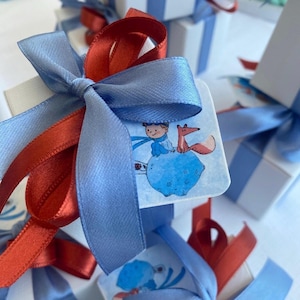 20 Tag stampati fronte e retro per sacchetto o bomboniera nascita, battesimo o compleanno | Tema PICCOLO PRINCIPE