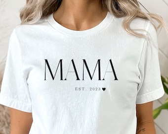 Chemise mignonne de maman, cadeau de la mère pour la nouvelle maman, chemises d'annonce de grossesse, maman Est 2023