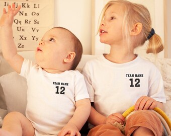 Custom Sport Shirt, Name and Back Number, Team Your Name and Number, Toddler Name Shirts, Baby Name Shirts, Your Team Shirts, Gift Idea