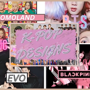 KPOP Design Ultimate K-Pop Artist Digital Art Collection - BTS, Blackpink, EXO & More | High-Resolution Printable Wall Art