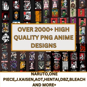 Over 2000+ New Premium Anime T-shirt design for clothing business and personal use Highly Recommended IN STORE