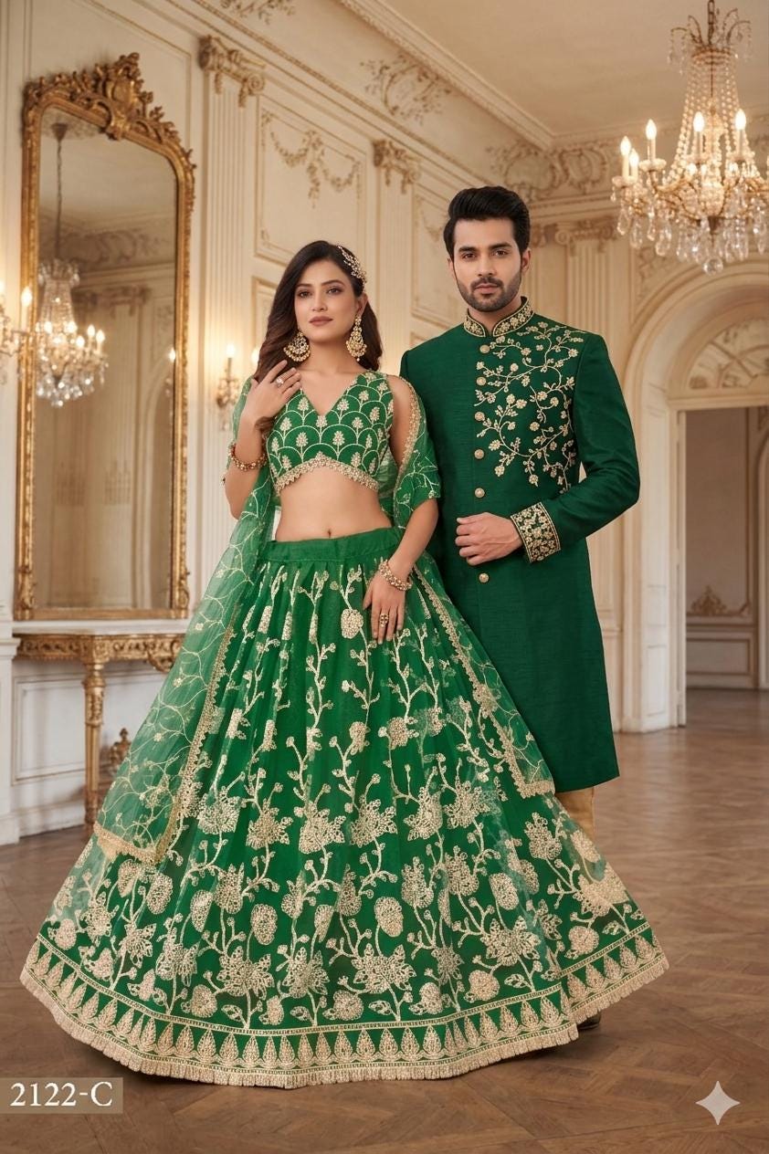 Indian Couple Engagement Outfit - Etsy