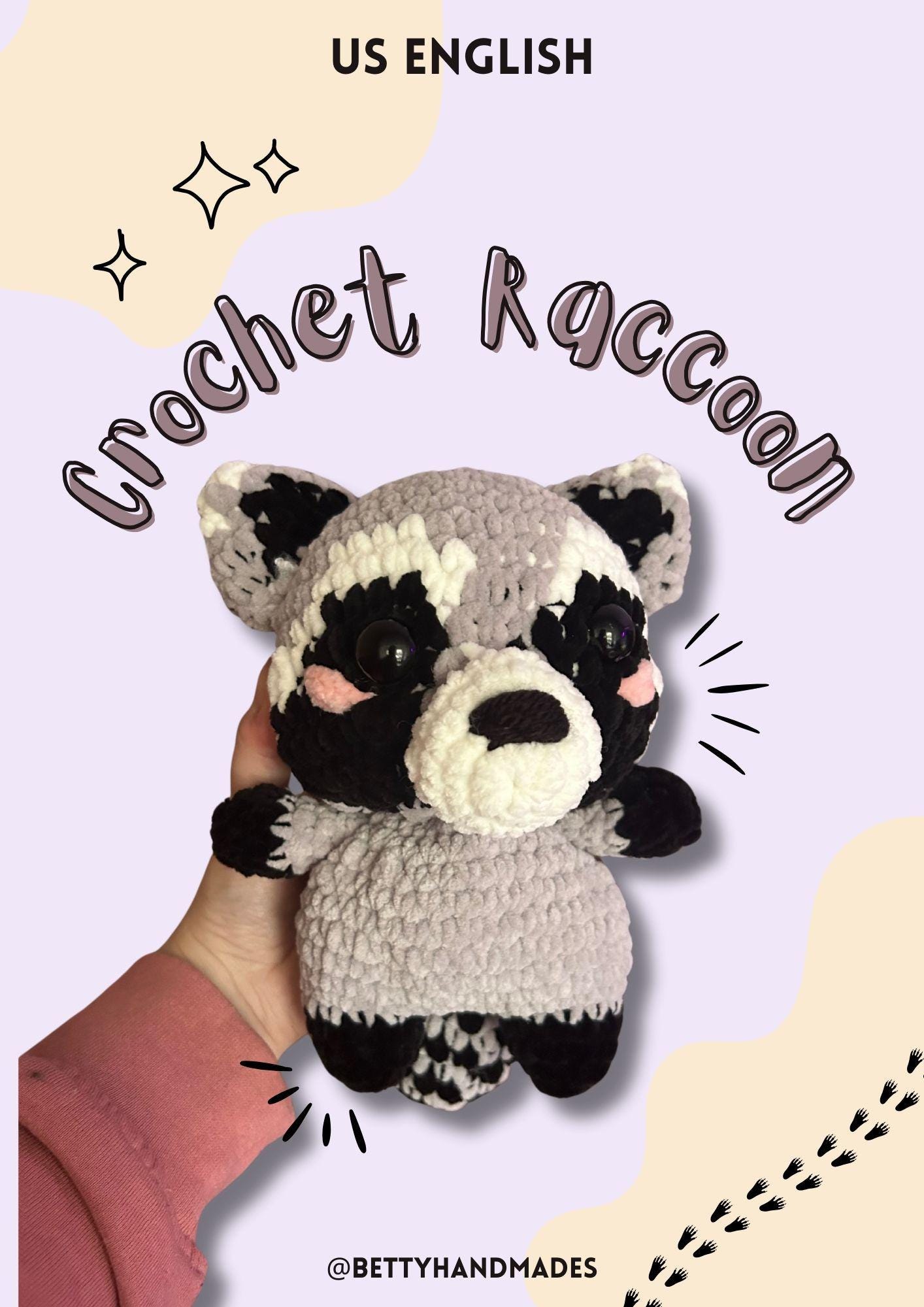 30 Racoon Crochet Patterns for Woodland Amigurumi, Hats, Appliques, and Cozy Handmade... 15 Mr. Racoon Crochet Pattern PDF