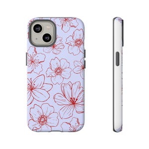 Red Flowers iPhone case // by Alzbjetta