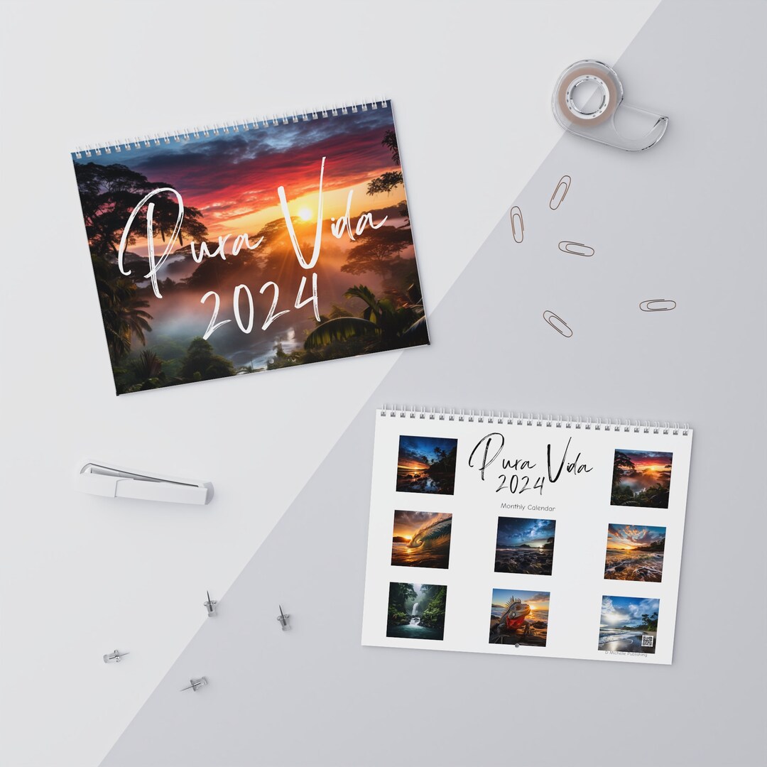 Pura Vida Living Wall Calendars 2024 Home Decor New Year Calendar
