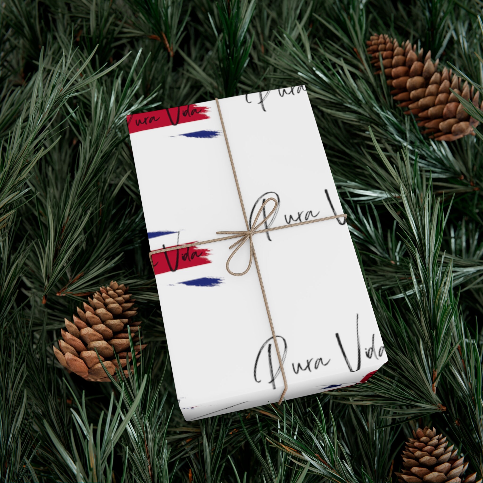 Pura Vida Gift Wrap Paper: Costa Rica Flag Design - Etsy