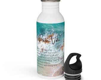 Pura Vida Stainless Steel Water Bottle (OCEAN) Gift for him Gift for her
