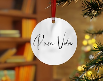 Pura Vida Metal Ornaments (PV) Christmas Ornaments Housewarming Costa Rica Christmas Tree Ornament Metal Ornament