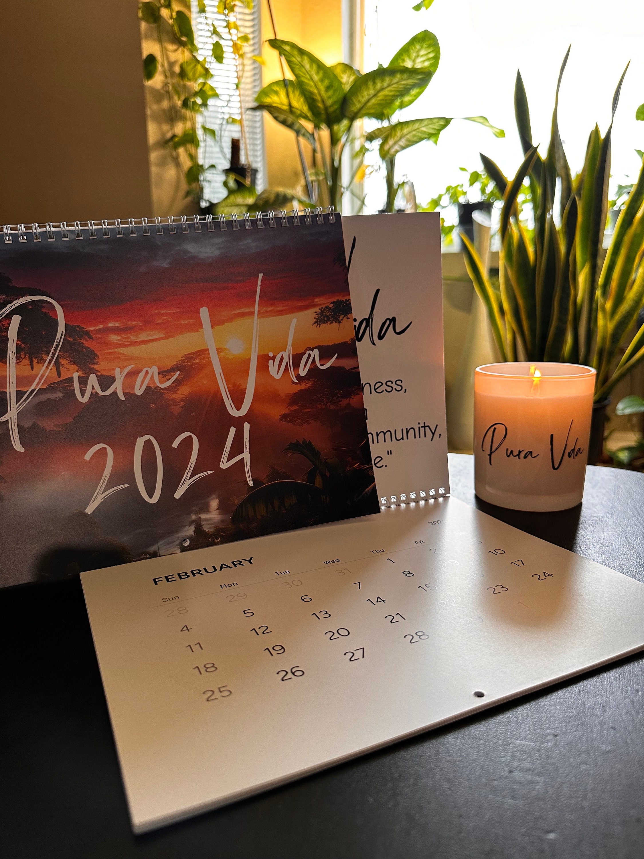 Pura Vida Living Wall Calendars 2025 Home Decor New Year Calendar