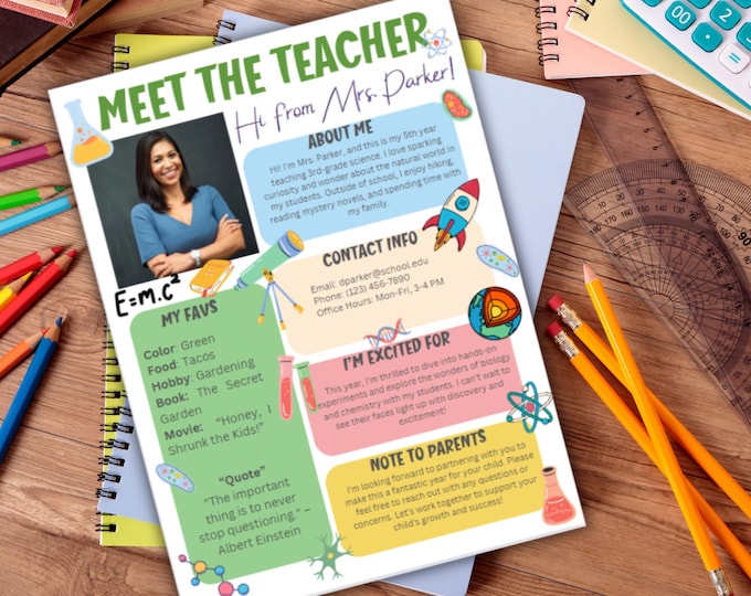 Meet the Teacher Template Canva Template Editable Template Back to ...
