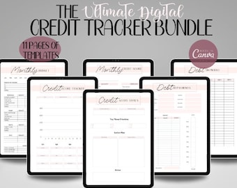 Debt Payoff Tracker, Digital Debt Tracker, Credit Card Tracker, Credit Tracker, Credit Card Log, Credit Card Payoff, Printable Debt Tracker
