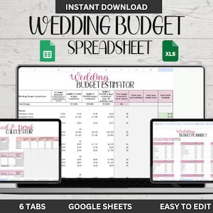 Wedding Budget Spreadsheet, Wedding Planner Google Sheets, Wedding Checklist, Wedding Planning Checklist, Wedding Planning Spreadsheet