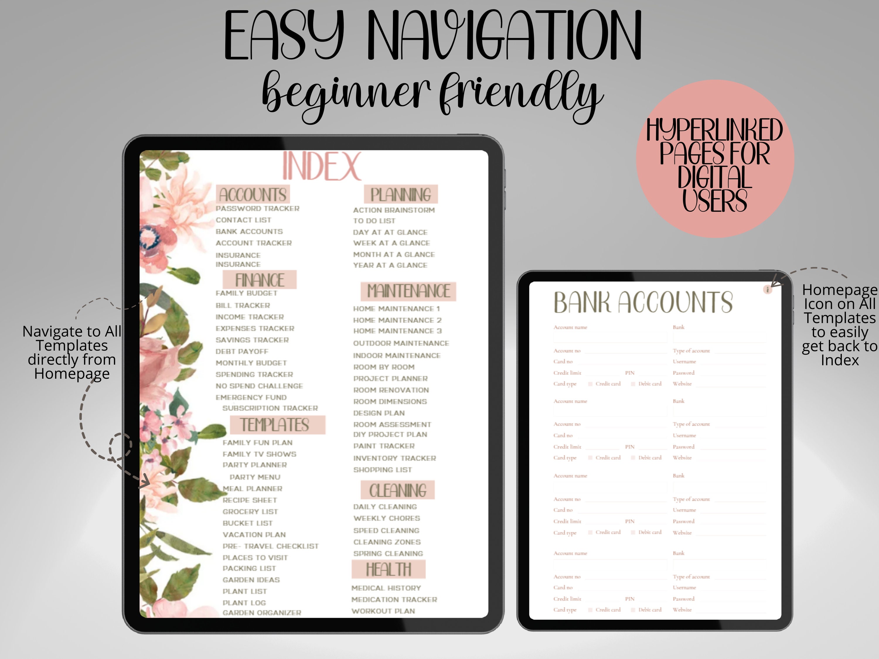 Household Planner Printable, Management Binder and Budget Organizer ...
