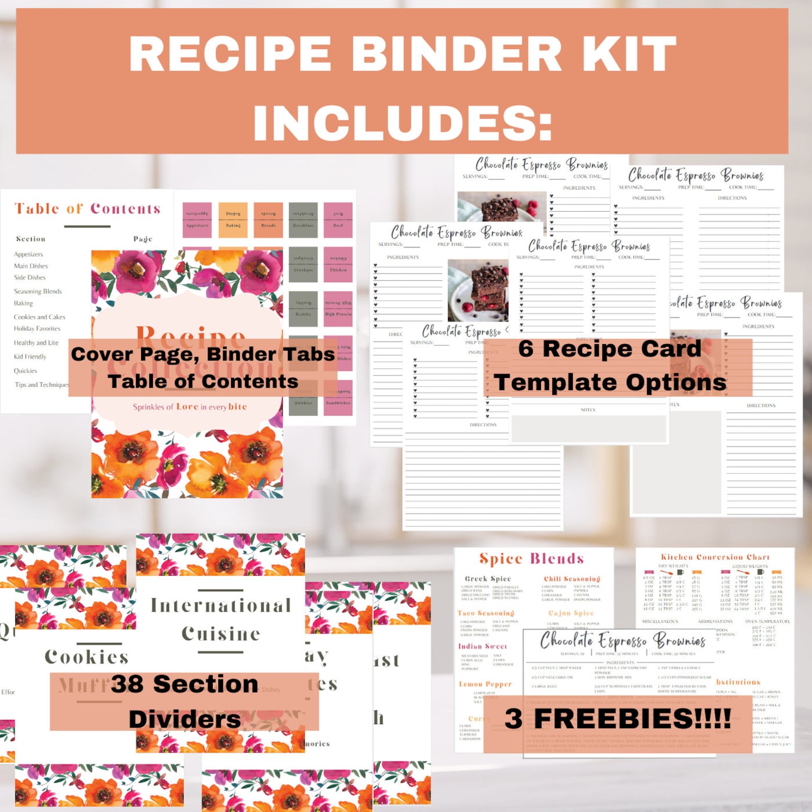 EDITABLE Recipe Binder Template Printable Recipe Template Etsy EDITABLE Recipe Binder Template Printable Recipe Template Etsy