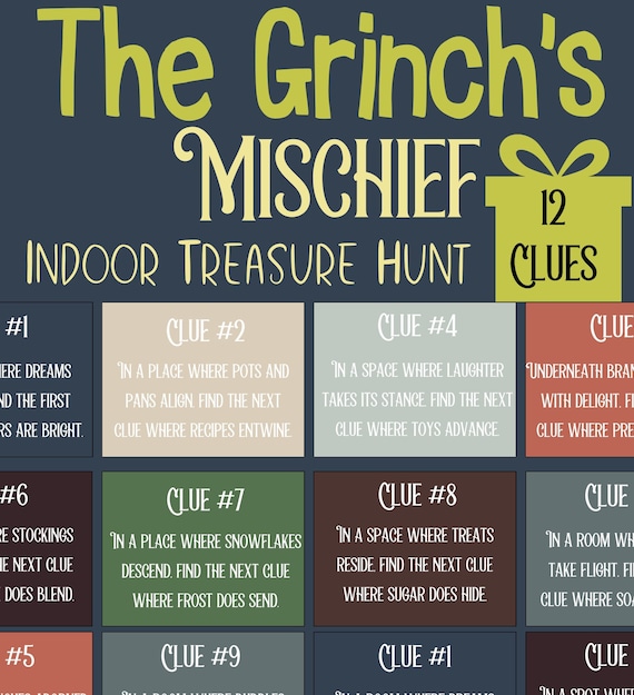 Christmas Scavenger Hunt Printable - Christmas Treasure Hunt - Kids Christmas Activity - Snow Day Activity - At Home Scavenger Hunt
