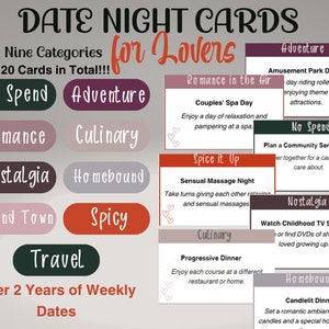 Printable Date Night Jar, Editable Date Night Cards, Date Night Ideas, Date Night In, Couples Card Game, Valentines Coupons, Date Night Box
