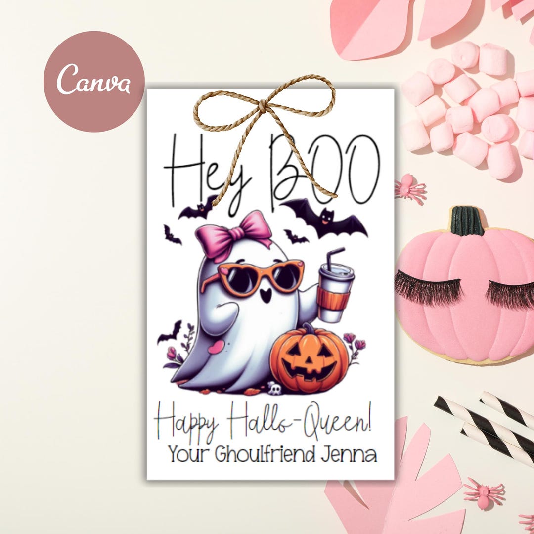 Editable Halloween Treat Tag, Spooky Gift Tag, Printable Halloween ...